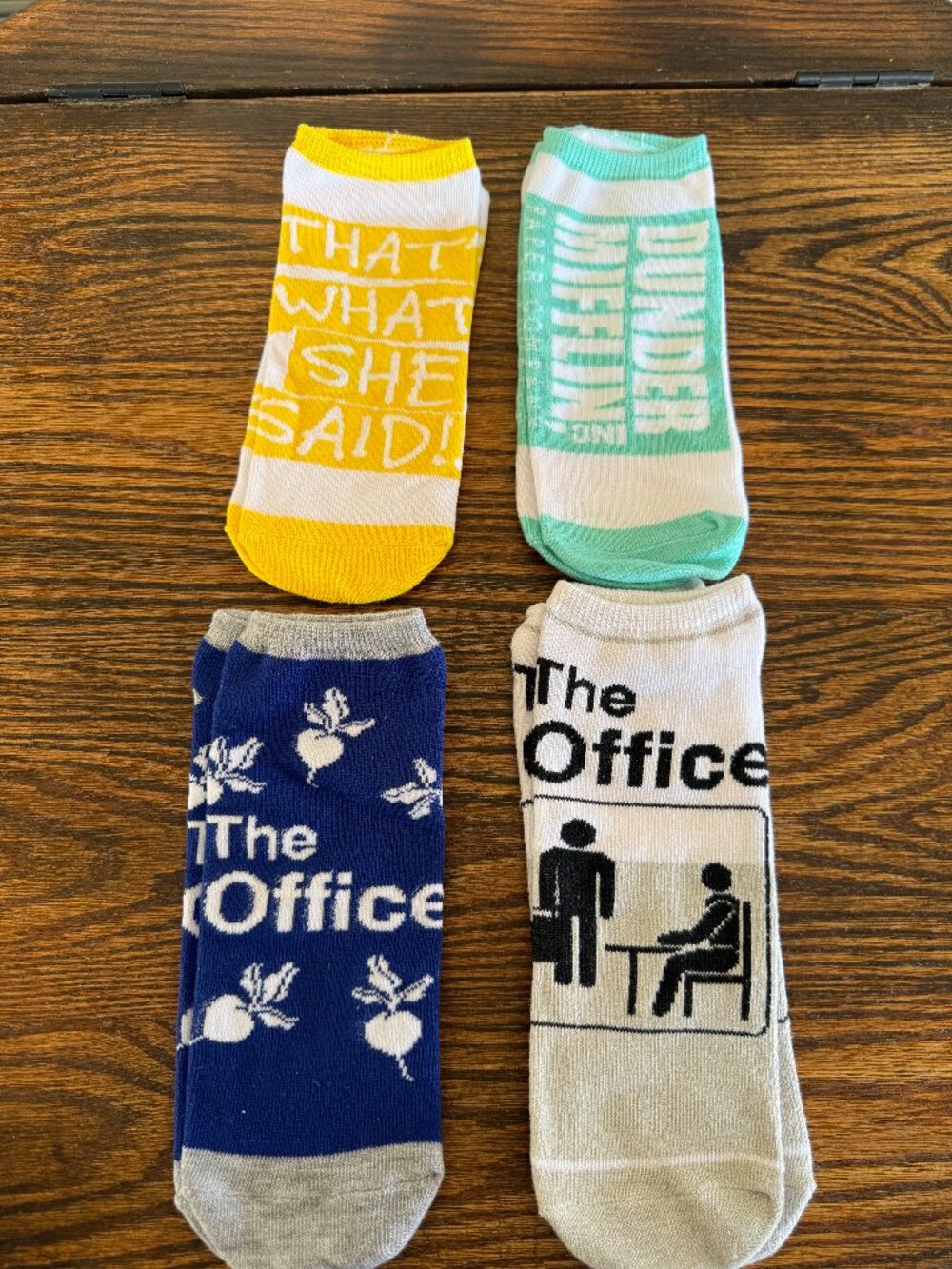 The Office Dunder Mifflin That's What She Said 4 pair of short socks